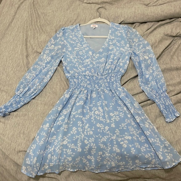 brand new blue flowery dress - Picture 1 of 4